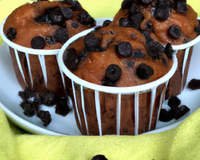 Muffins au chocolat noir et pépites