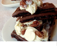 Gaufres à la crème et au chocolat