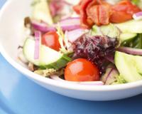 Une salade au Caprice des Dieux, sucrée salée.