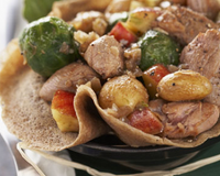 Agneau en sauté aux 2 pommes et aux choux