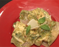 Ravioles de chèvre au pesto