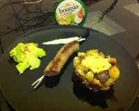 Gratin de pommes de terre et la saucisse de toulouse façon boursin cuisine