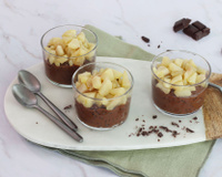 Crème dessert aux Perles du Japon Tipiak, lait d'amandes, chocolat et poire