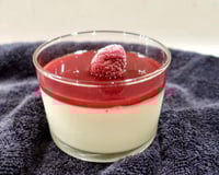Panacotta et son coulis de framboise