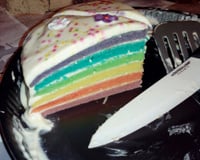 Gâteau arc en ciel