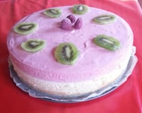 Bavarois mousseux chocolat blanc framboise