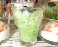 Granité de concombre à l'aneth et citron vert