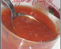 Soupe de tomates express & perle du japon