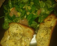 Toast chèvre chaud miel et thym