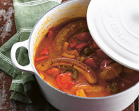 Pot-au-feu méditerranéen à la saucisse
