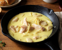 Escalope de dinde à la crème et champignons