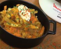 Ce mijoté de légumes accompagnera parfaitement vos viandes et poissons. Il se prépare facilement et rapidement grâce au Cuisine Companion.