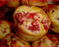Muffins à la framboise et chocolat blanc