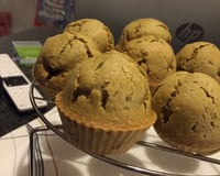 Muffins au thé vert et au chocolat noir