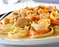 Pâtes au poulet et à la citrouille