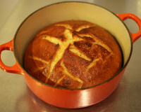 Pain cocotte sans pétrissage