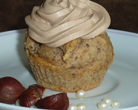 Mini cupcakes noisette, chantilly pralinée
