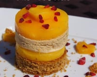Mille feuille de pain d'épices, mangue et foie gras