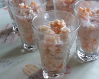 Verrine de surimi et saumon fumé