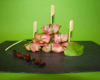 Bouchées croustillantes au chèvre, cresson, tomates séchées et pancetta