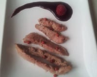 Aiguillettes de canard aux framboises