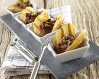 Pompadour Label Rouge grillées aux pistaches et à la tomate