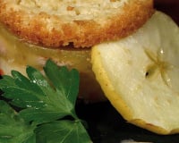 Foie gras de canard du Sud-ouest en crumble de pommes