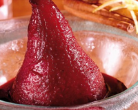 Une belle recette de poire au vin.
