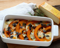 Gratin de potimarron au Lingot d'Or et graines de courge