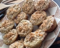 Muffins à la rhubarbe au lait végétal