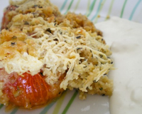 Un plat unique ou la Provence allie la saveur des tomates sucrées et du fromage de chèvre frais.