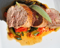 Filet mignon de porc aux légumes