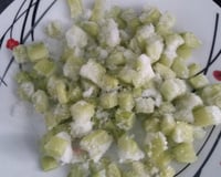 Tarte rhubarbe amandine en crumble