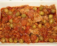 Très bon plat qui nous fait voyager, avec le chorizo, les olives, ce plat ressemble a un plat provençale.