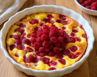 Clafoutis aux framboises.
