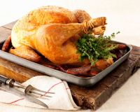 Dinde farcie et pochée