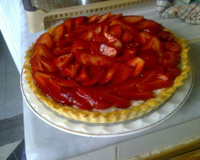 Tarte aux fraises traditionnelle à la crème pâtissière