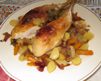 Dinde chaponnée à la catalane