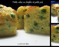 Petits cakes au cheddar et aux petits pois