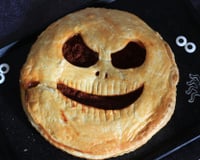 Tourte boeuf et tomates pour Halloween