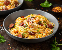 Pâtes carbonara au chorizo : la recette gourmande et facile que même les Italiens vont adorer !