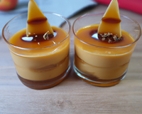 Verrine de poires, caramel au beurre salé et spéculoos
