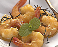 Gambas exotiques à la noix de coco