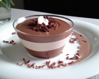 Mousse au chocolat et fromage blanc