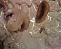 Poulet à la crème de cèpes