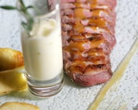 Filet mignon de porc laqué au miel vanillé