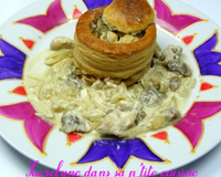 Vols au vent de poulet aux champignons