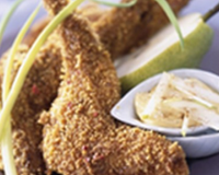 Épaules de lapin au pain d'épice, sauce mayonnaise à la poire