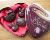 Chocolats maison cœur à la fraise