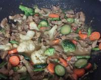 Spécialité chinoise de dinde et légumes.
